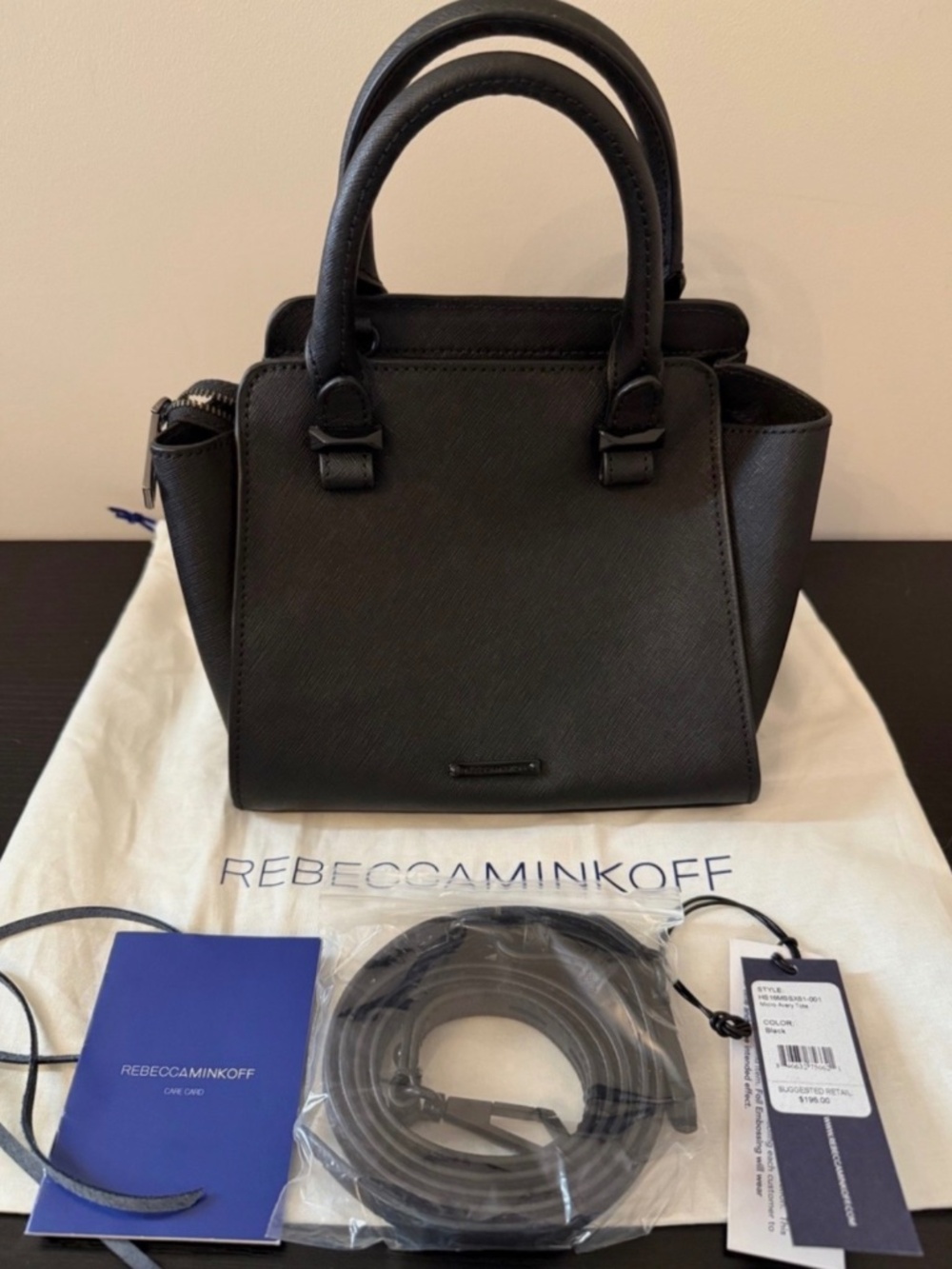Rebecca Minkoff Black Micro Avery Tote